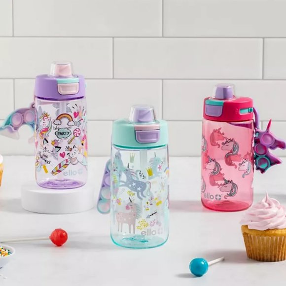 Ello Colby Pop! 14oz Tritan Kids Water Bottle with Fidget Toy, 3-Pack - Picture 4 of 4